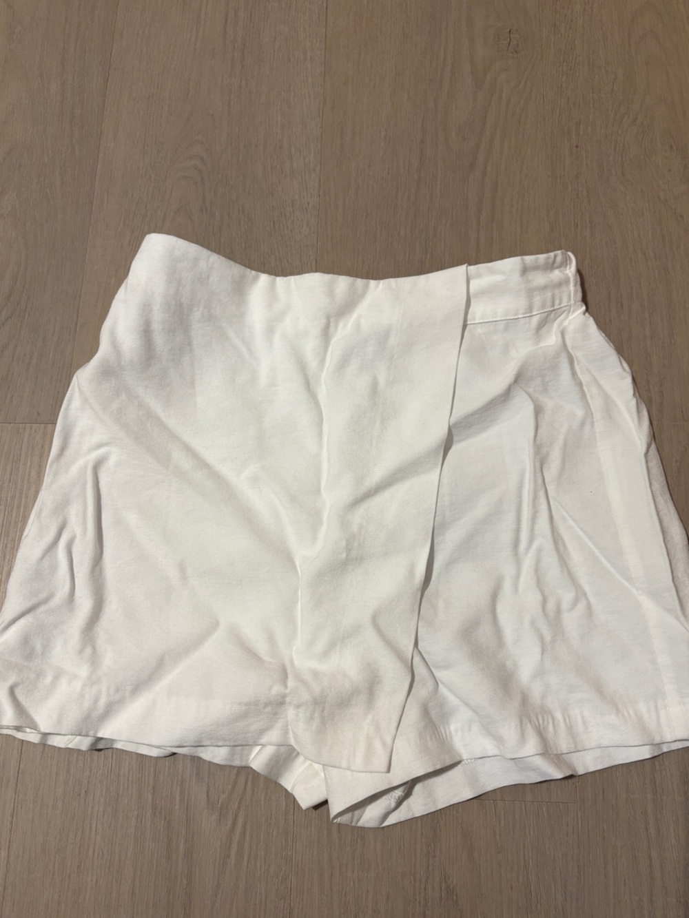 Zara White Wrap-Front Skort